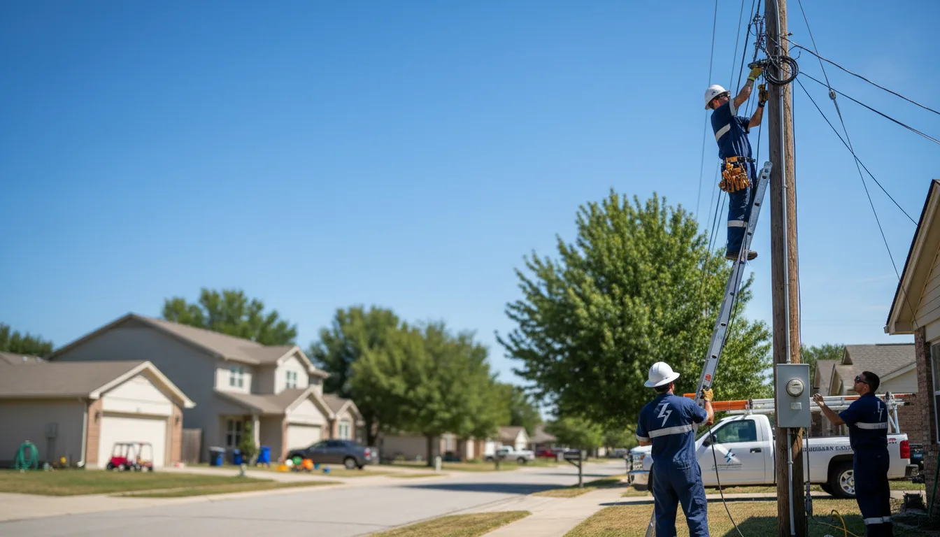 Residential electrician providing installation services in Mylo, ND